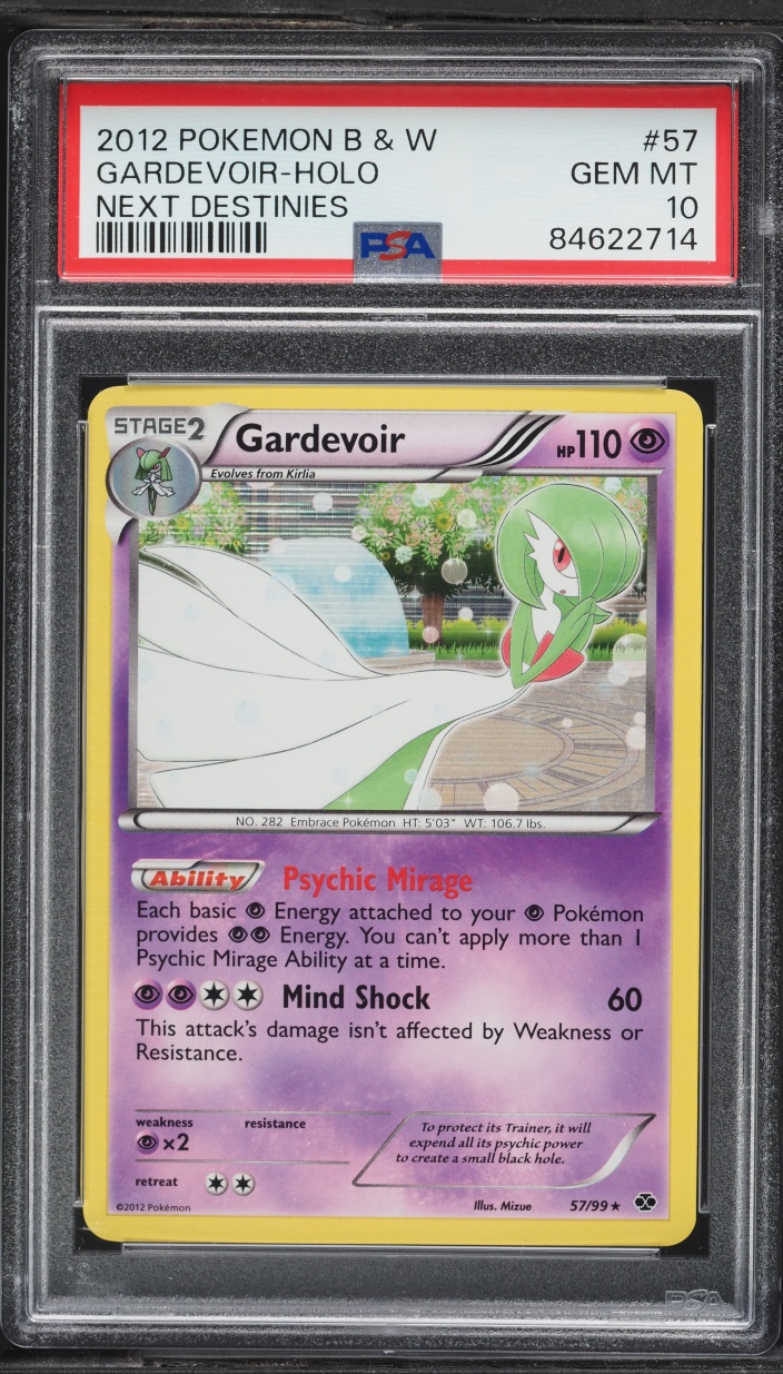 2012 Pokemon Black & White Next Destinies Holo Gardevoir #57 PSA 10 GEM MINT