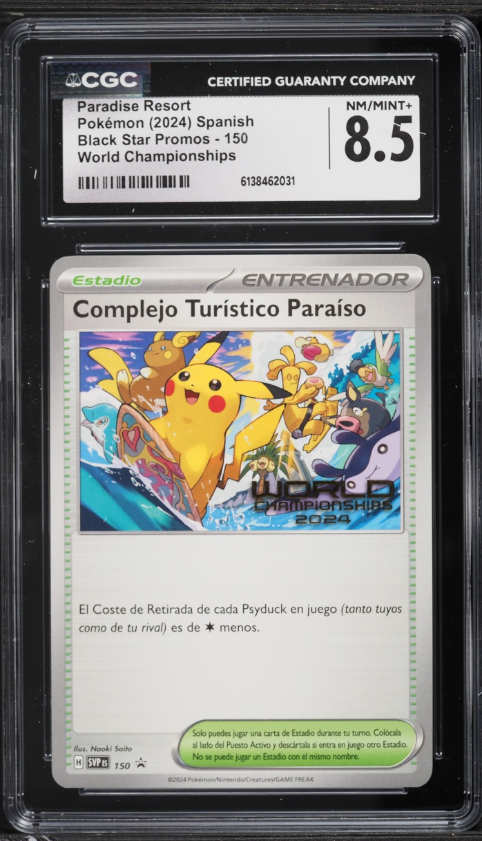 2024 Pokemon Spanish SV Promo World Championships Paradise Resort #150 CGC 8.5 NM-MT+