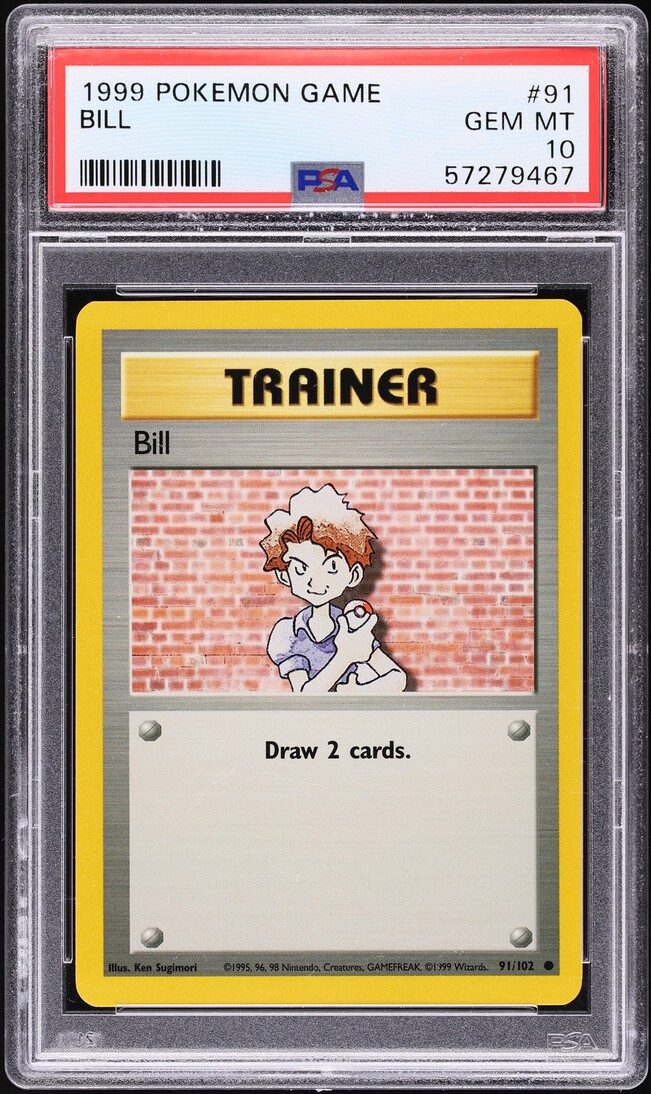 1999 Pokemon Base Set Bill #91 PSA 10 GEM MINT