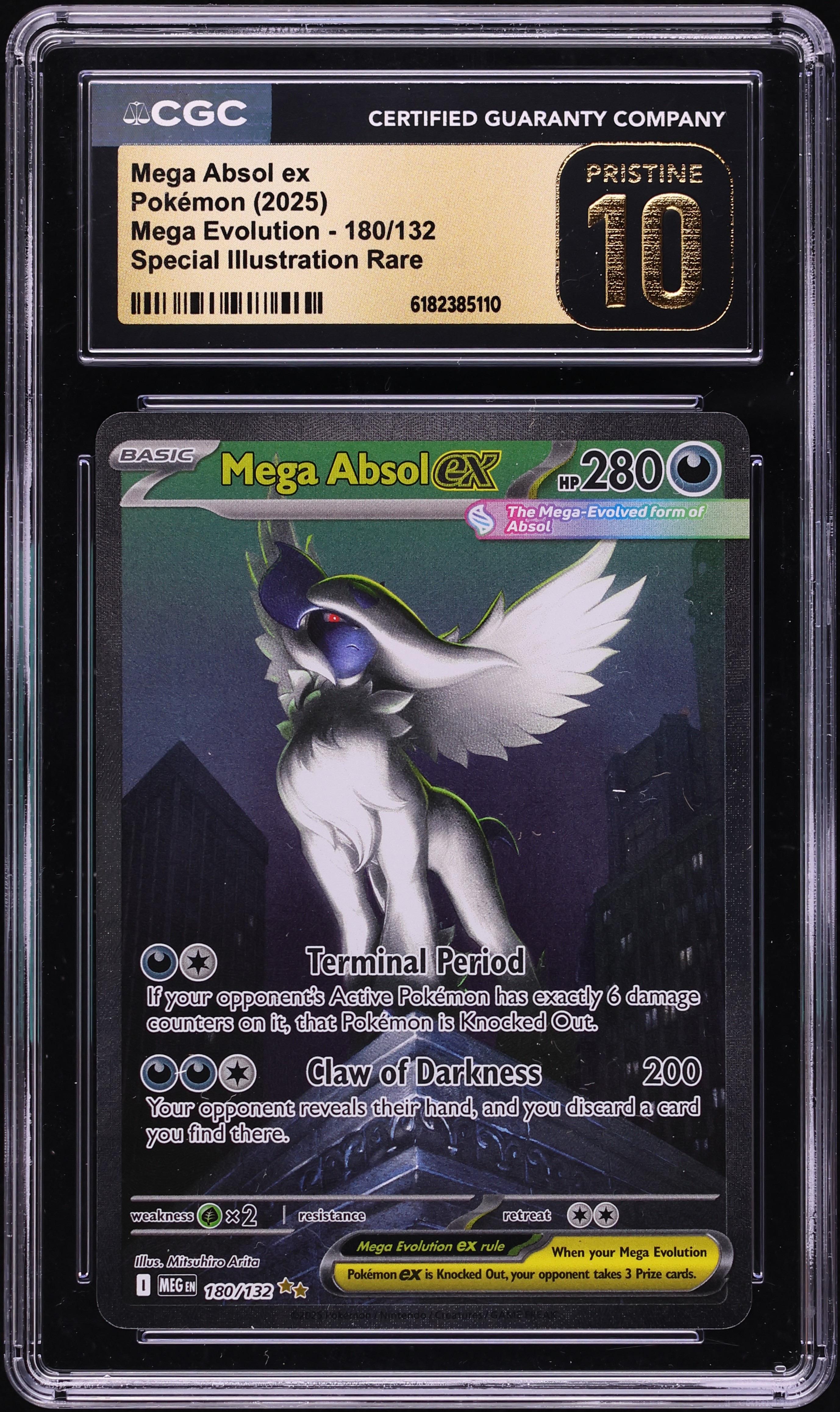 2025 Pokemon Mega Evolution SIR Mega Absol Ex #180 CGC 10 PRISTINE