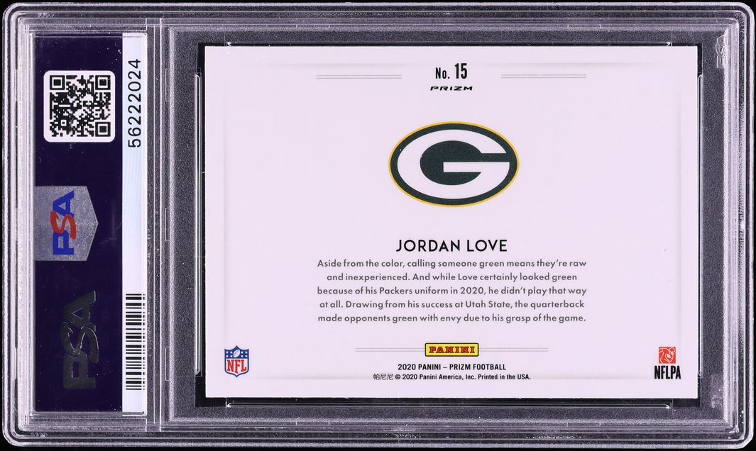 2020 Panini Prizm Color Blast Jordan Love ROOKIE #15 PSA 10 GEM MINT