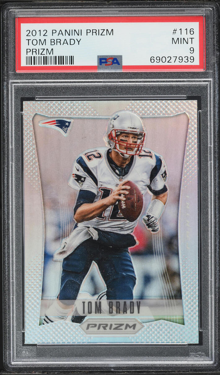 2012 Panini Prizm Silver Tom Brady #116 PSA 9 MINT - Photo 1