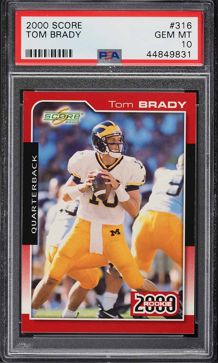 2000 Score Football Tom Brady ROOKIE #316 PSA 10 GEM MINT