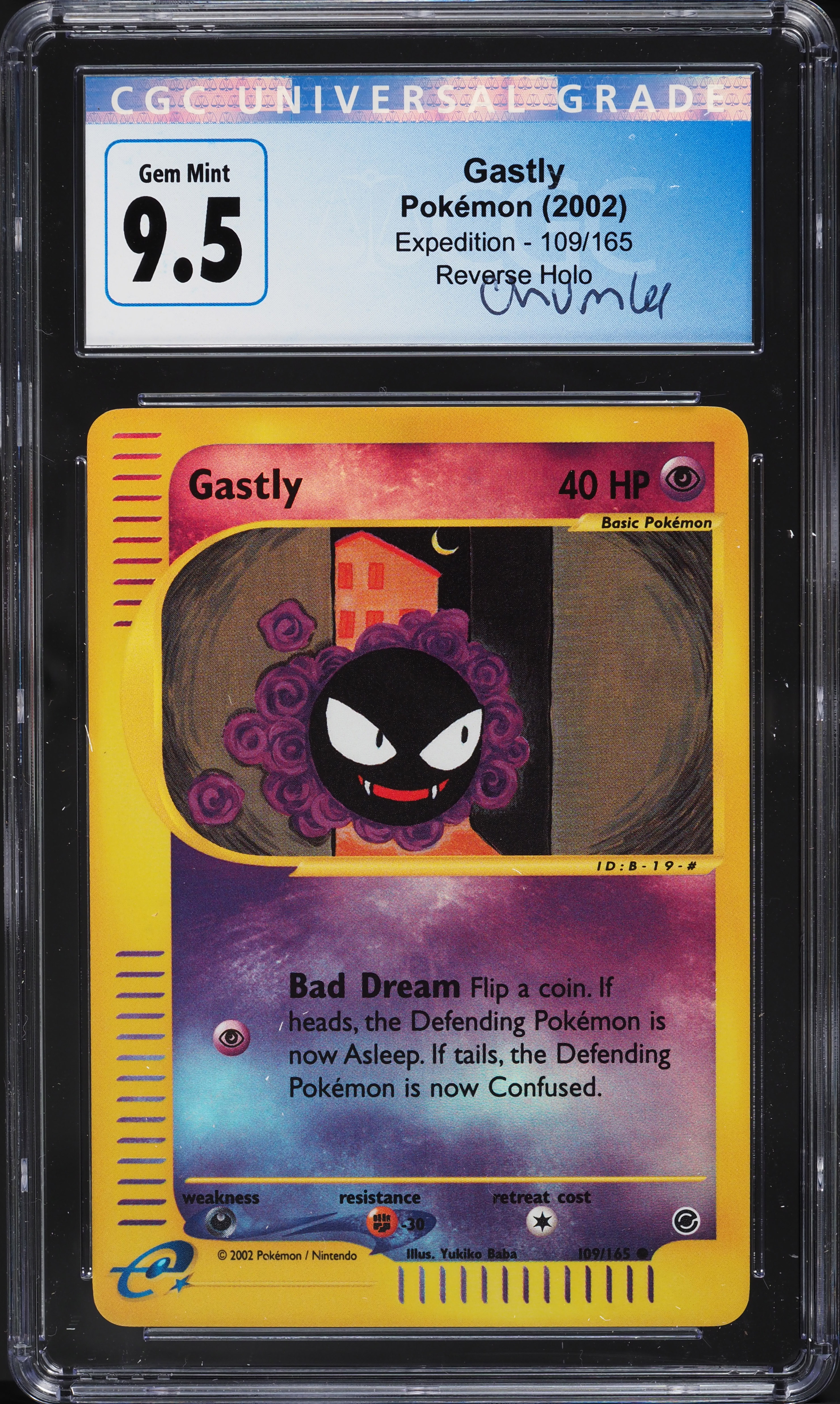 2002 Pokemon Expedition Reverse Holo Gastly #109 CGC 9.5 GEM MINT