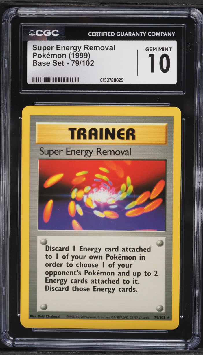 1999 Pokemon Base Set Super Energy Removal #79 CGC 10 GEM MINT