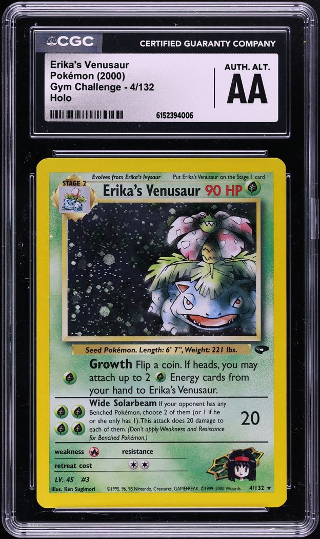 2000 Pokemon Gym Challenge Holo Erika's Venusaur #4 CGC ALTERED AUTH