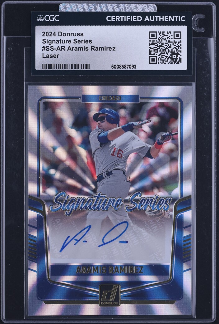 2024 Donruss Laser Aramis Ramirez AUTO #SS-AR CGC AUTH on Fanatics Collect