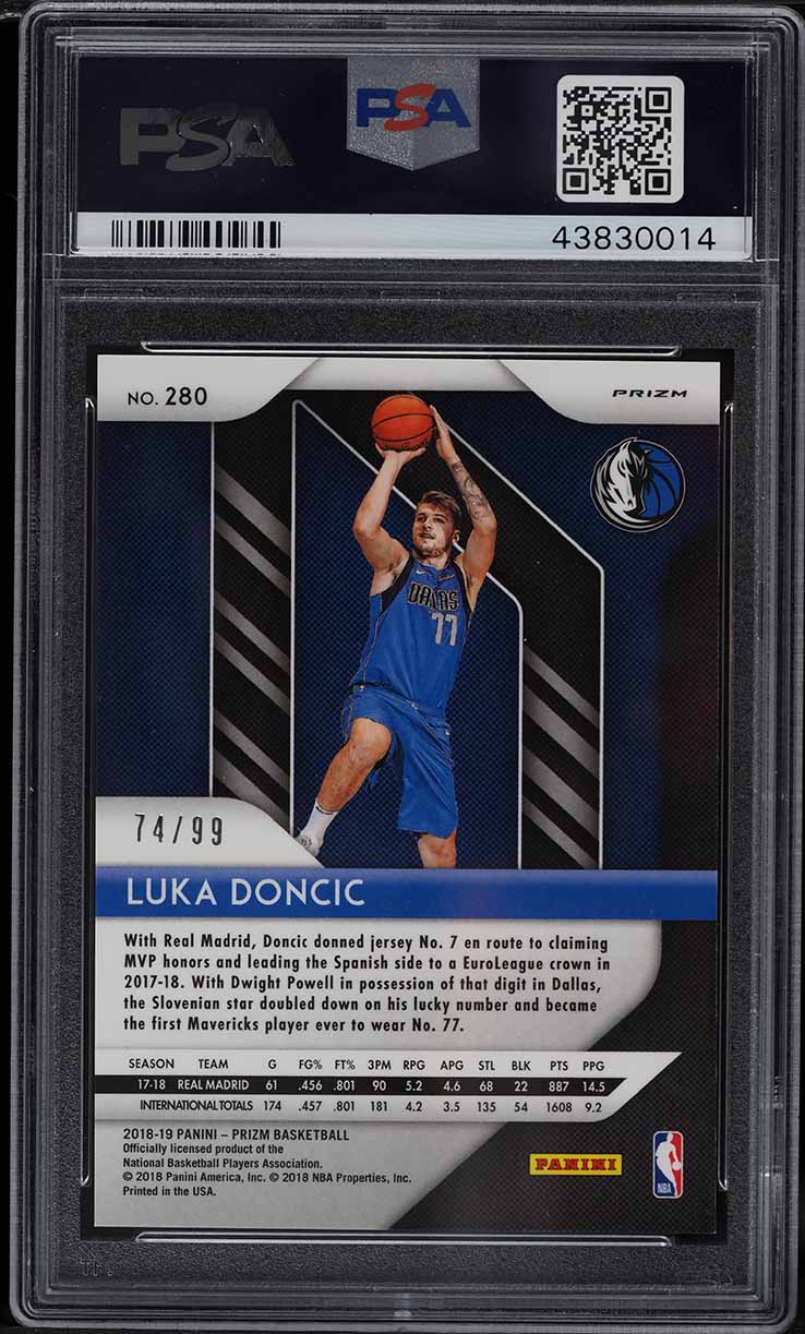 2018 Panini Prizm Blue Ice Prizms Luka Doncic ROOKIE /99