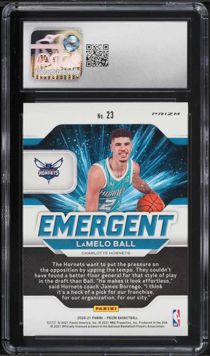 2020 Panini Prizm Emergent Silver LaMelo Ball ROOKIE #23 CGC 10 GEM MINT