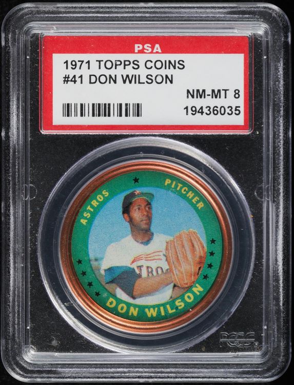 1971 Topps Coins Don Wilson #41 PSA 8 NM-MT