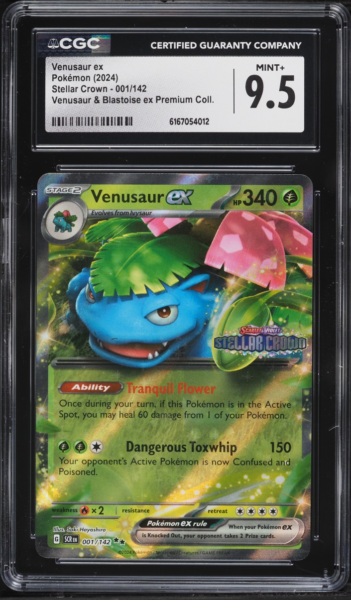 2024 Pokemon SV Stellar Crown Premium Collection Holo Venusaur ex #1 CGC 9.5 MINT+