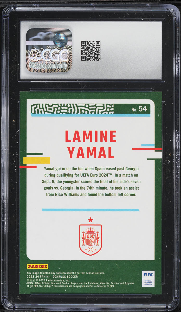 2023 Donruss Silver Lamine Yamal ROOKIE #54 CGC 10 GEM MINT