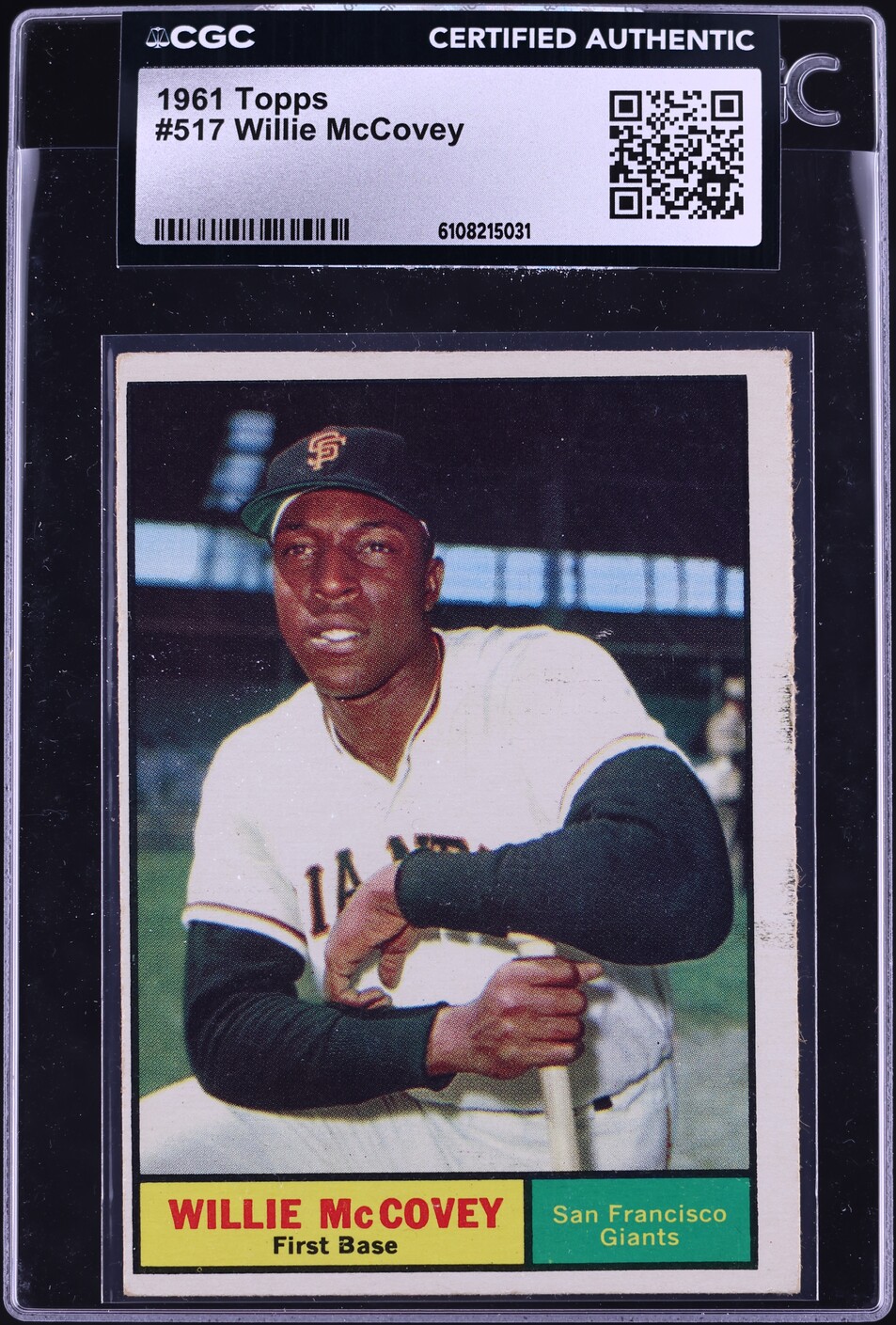 1961 Topps Willie McCovey #517 CGC AUTH