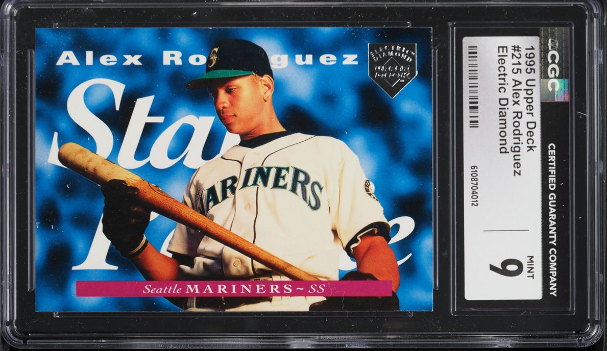 1995 Upper Deck Electric Diamond Alex Rodriguez ROOKIE #215 CGC 9 MINT