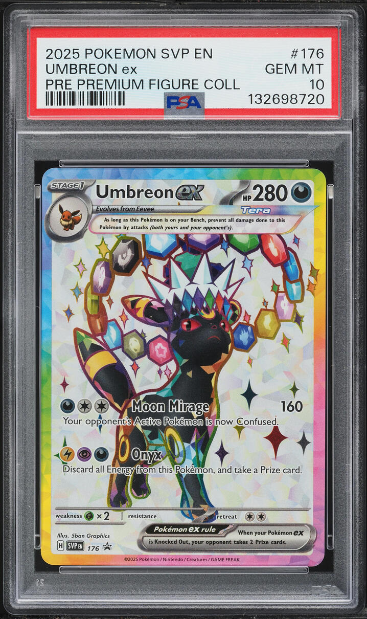 2025 Pokemon SV Promo Prismatic Evolutions Figure Full Art Umbreon ex #176 PSA 10 GEM MINT