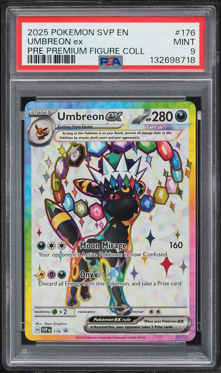 2025 Pokemon SV Promo Prismatic Evolutions Figure Full Art Umbreon Ex #176 PSA 9 MINT