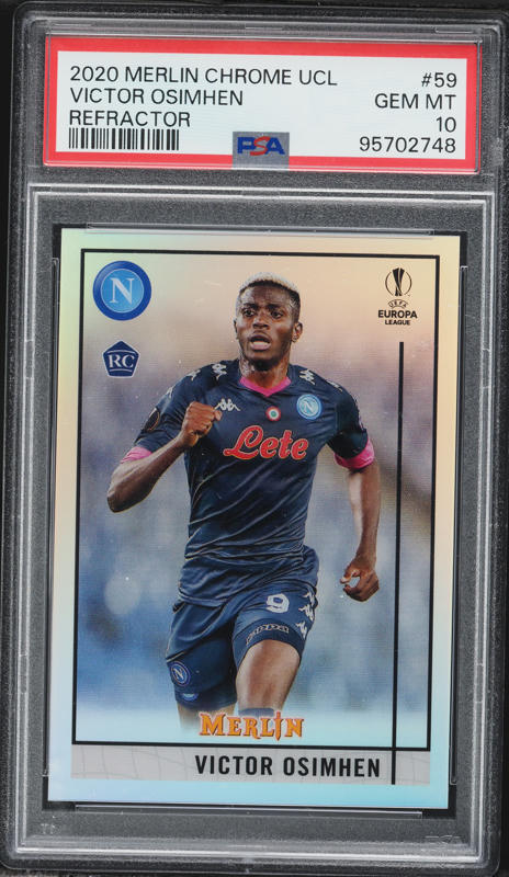 2020 Topps Merlin Chrome UEFA Gold Atomic Victor Osimhen ROOKIE
