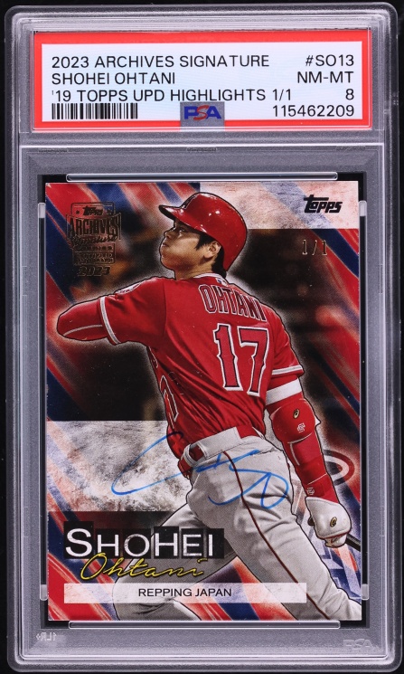 2023 Topps Archives Signature Series '19 Shohei Ohtani AUTO 1/1 #SO-13 PSA 8 NM-MT