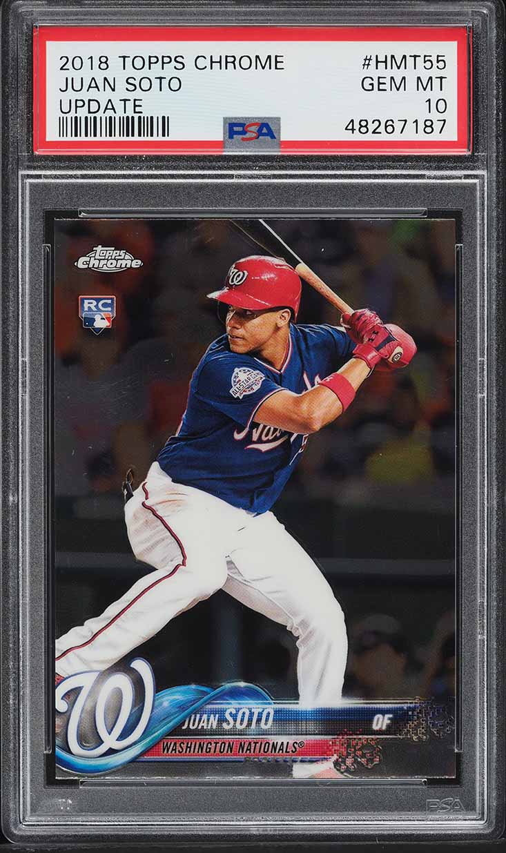 2018 Topps Chrome Update Juan Soto ROOKIE #HMT55 PSA 10 GEM MINT