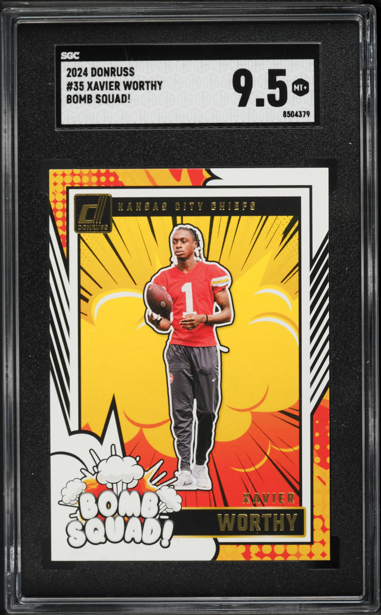 2024 Donruss Bomb Squad! Xavier Worthy #35 SGC 9.5 MINT+