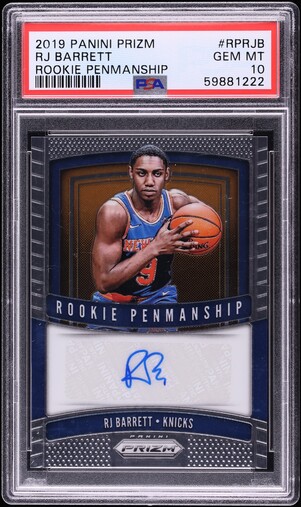RJ Barrett 直筆サイン 2019 Panini flawless 2019 Panini Prizm RJ Barrett ROOKIE #250 PSA 10 GEM MINT on