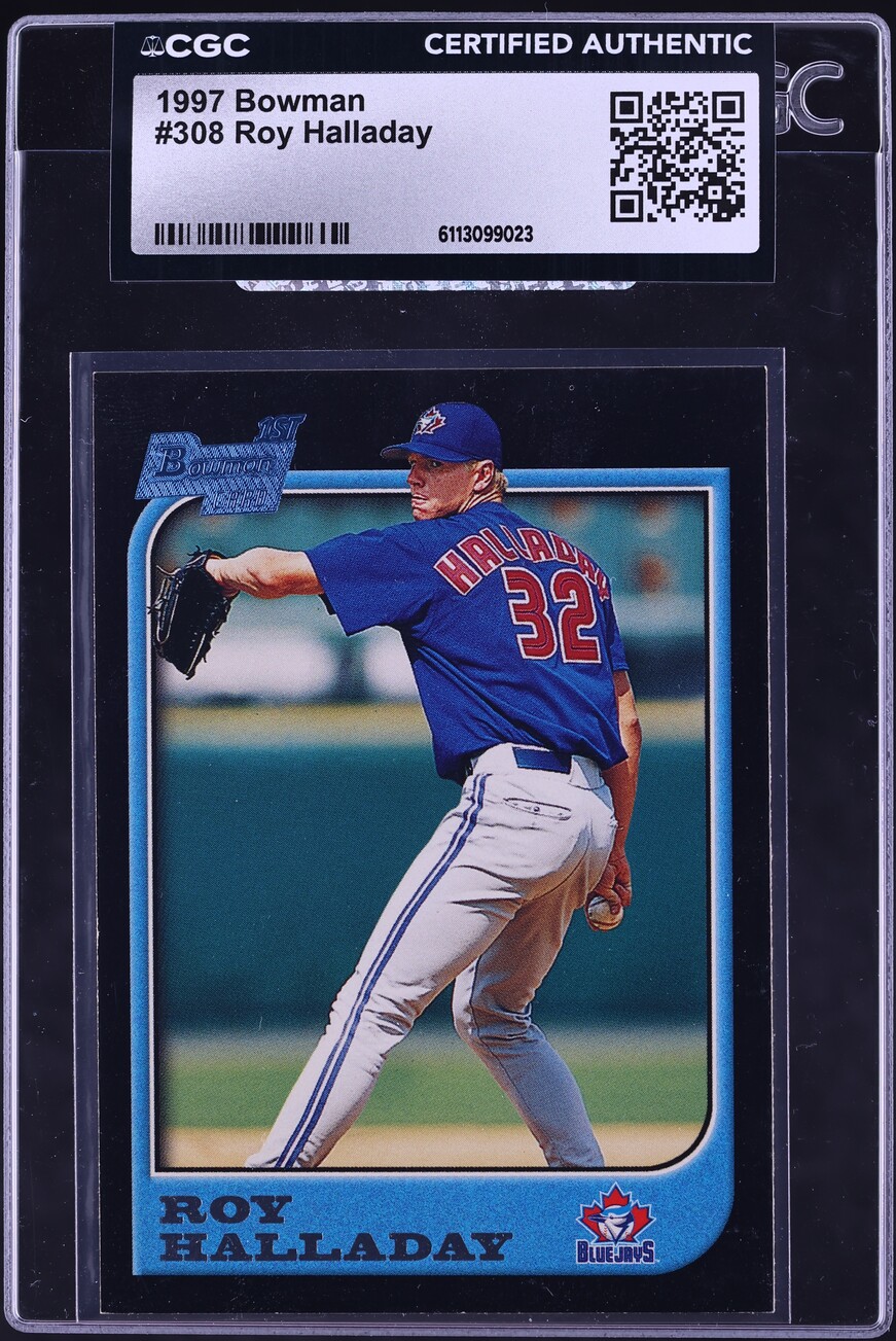 1997 Bowman Roy Halladay ROOKIE #308 CGC AUTH
