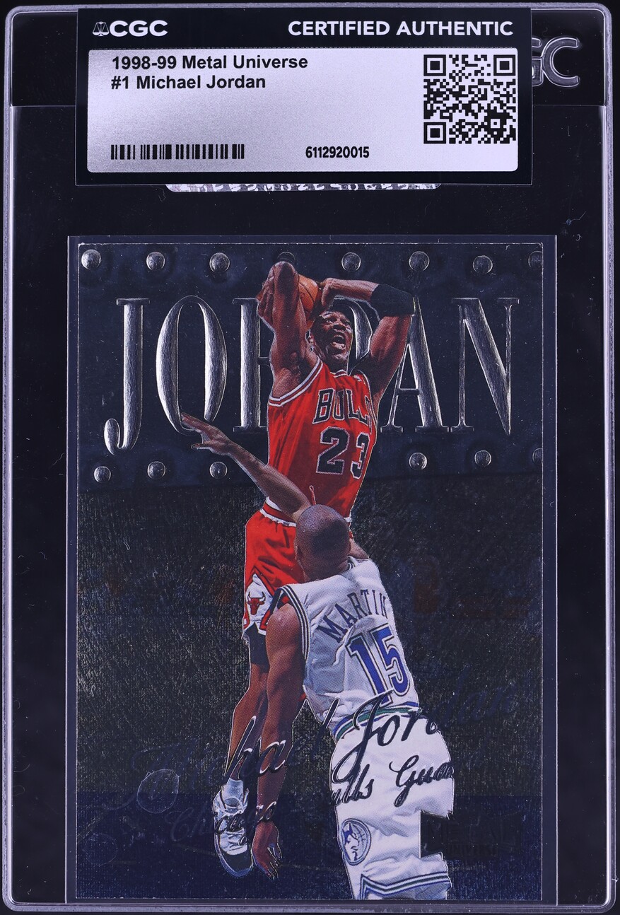 1998 Metal Universe Michael Jordan #1 CGC AUTH
