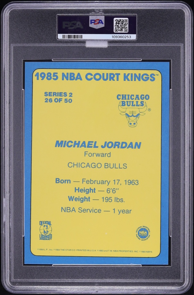 1984 Star Court Kings 5X7 Michael Jordan ROOKIE #26 MBA PSA 5 EX
