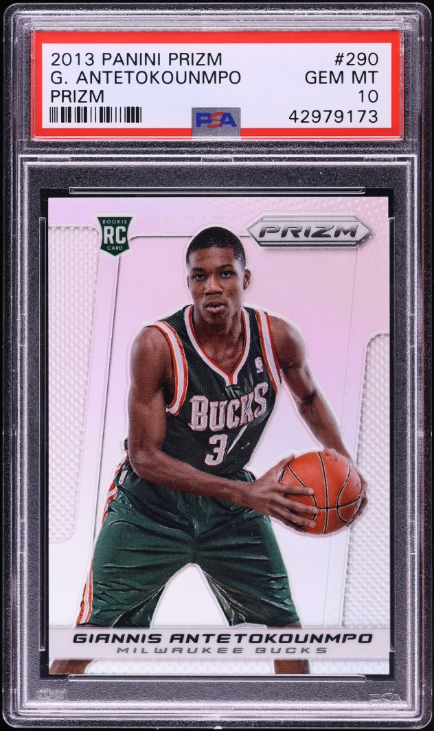 2013 Panini Prizm Silver Giannis Antetokounmpo ROOKIE #290 PSA 10 GEM MINT