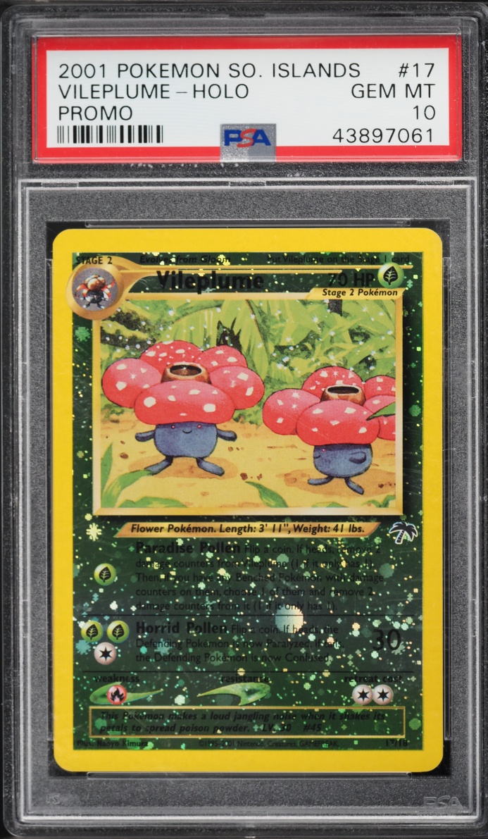 2001 Pokemon Southern Islands Promo Reverse Holo Vileplume #17 PSA 10 GEM MINT