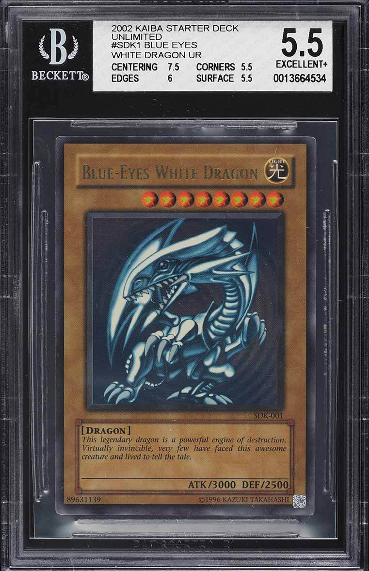 2002 Yu-Gi-Oh! Starter Deck Kaiba Blue-Eyes White Dragon #SDK-001