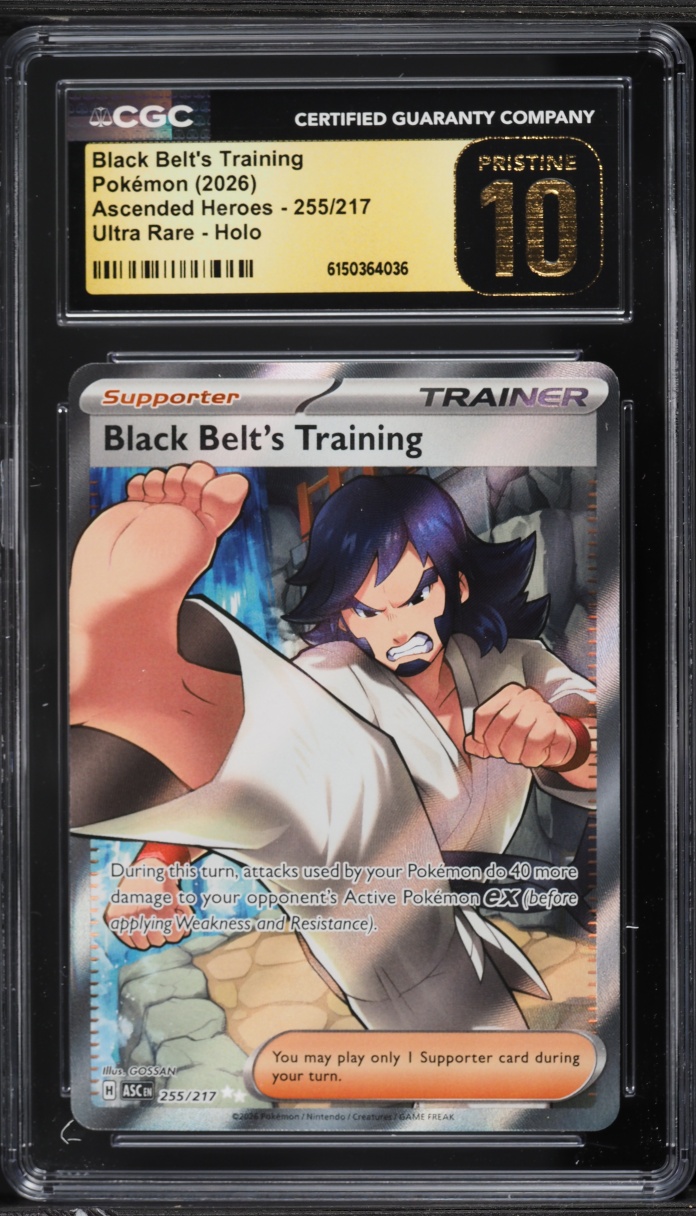 2026 Pokemon Mega Ascended Heroes Full Art Black Belt's Training #255 CGC 10 PRISTINE