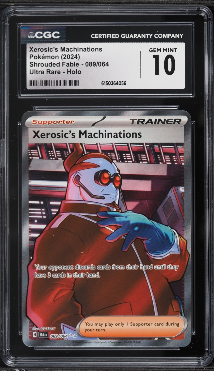2024 Pokemon Scarlet & Violet Shrouded Fable Full Art Xerosic's Machinations #89 CGC 10 GEM