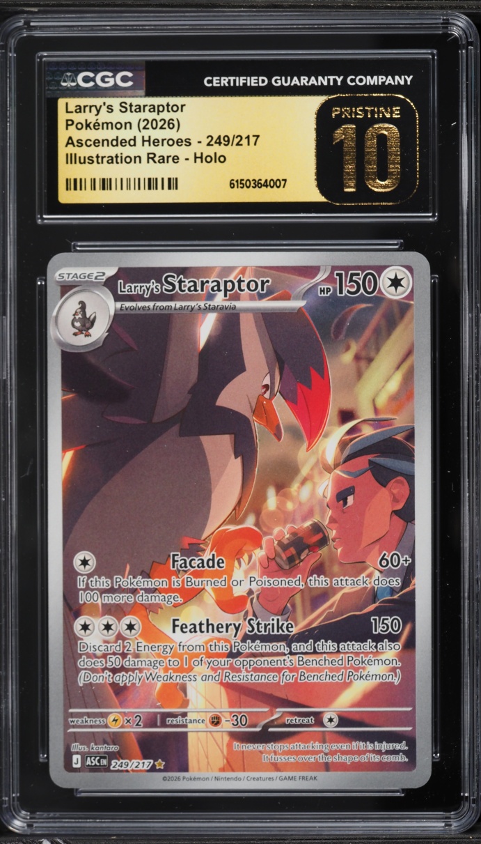 2026 Pokemon Mega Evolution Ascended Heroes IR Larry's Staraptor #249 CGC 10 PRISTINE