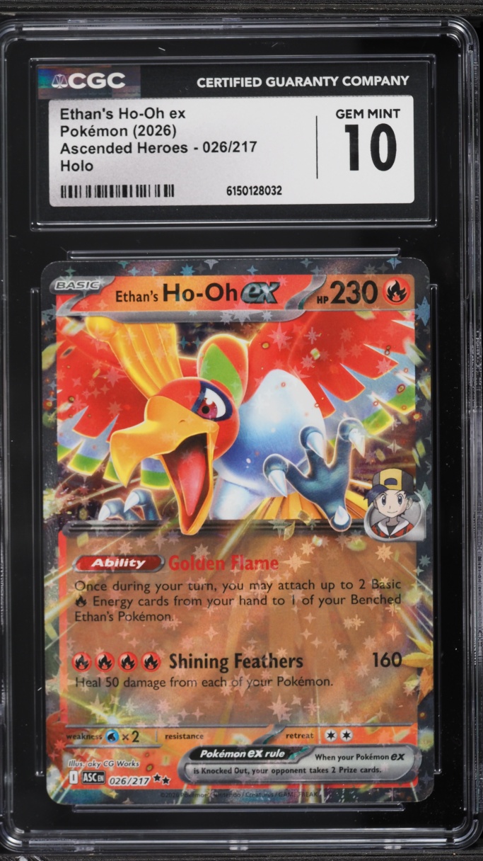 2026 Pokemon Mega Evolution Ascended Heroes Holo Ethan's Ho-Oh ex #26 CGC 10 GEM MINT