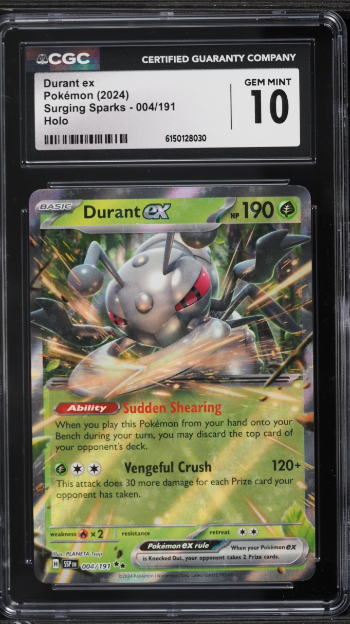 2024 Pokemon Scarlet & Violet Surging Sparks Holo Durant ex #4 CGC 10 GEM MINT