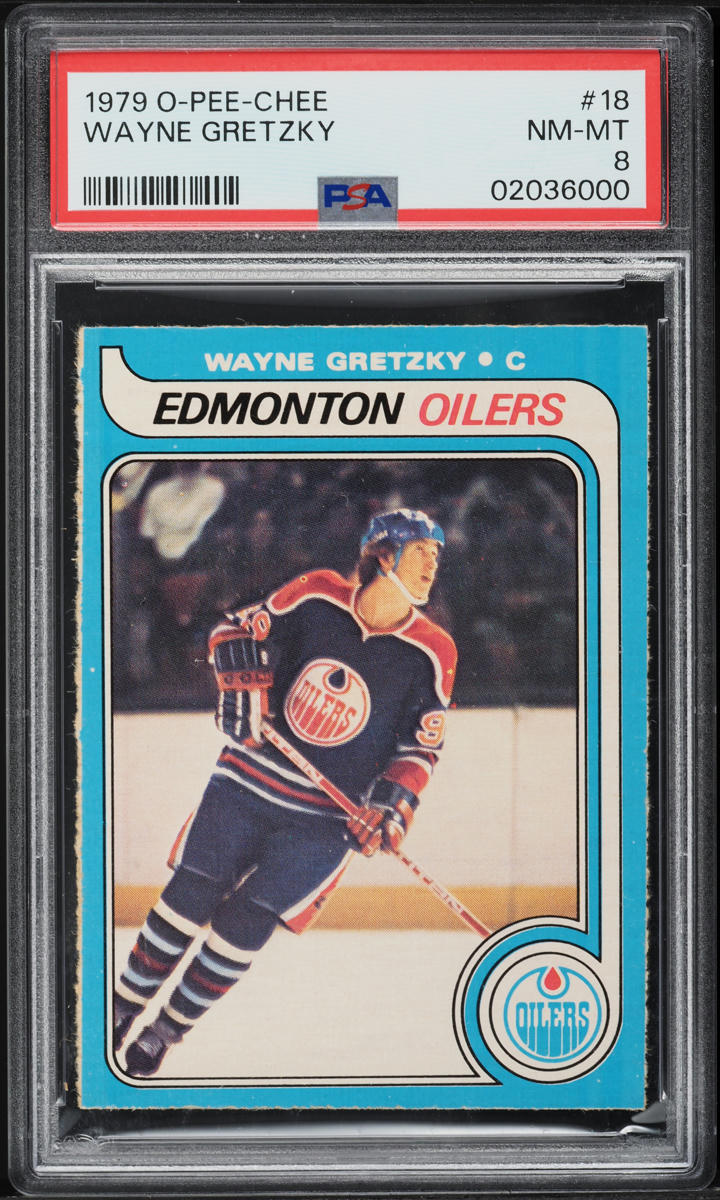 1979 O-Pee-Chee Hockey Wayne Gretzky ROOKIE #18 PSA 8 NM-MT
