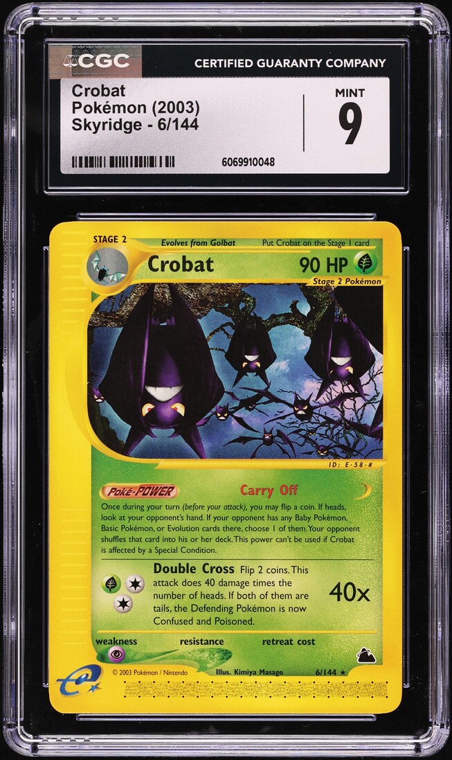 2003 Pokemon Skyridge Crobat #6 CGC 9 MINT