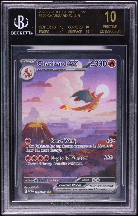 2023 Pokemon Scarlet & Violet 151 SIR Charizard EX #199 BGS 10 BLACK LABEL PRISTINE
