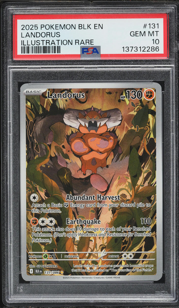 2025 Pokemon Scarlet & Violet Black Bolt IR Landorus #131 PSA 10 GEM MINT