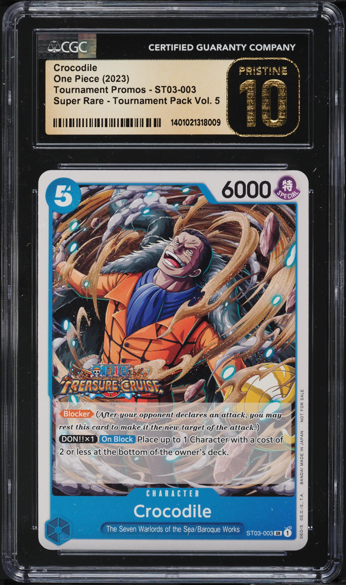 2023 One Piece Promo Tournament Pack Vol. 5 Crocodile #ST03-003 CGC 10 PRISTINE - Main Image