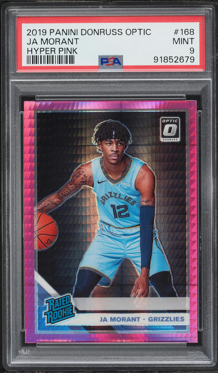 2019 Donruss Optic Hyper Pink Ja Morant ROOKIE #168 PSA 9 MINT