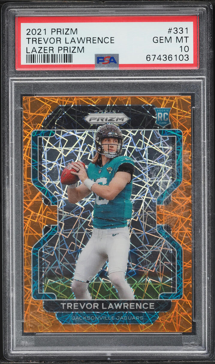 2021 Panini Prizm Lazer Trevor Lawrence ROOKIE #331 PSA 10 GEM MINT
