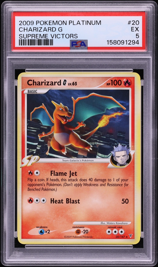 2009 Pokemon Platinum Supreme Victors Charizard G #20 PSA 5 EX
