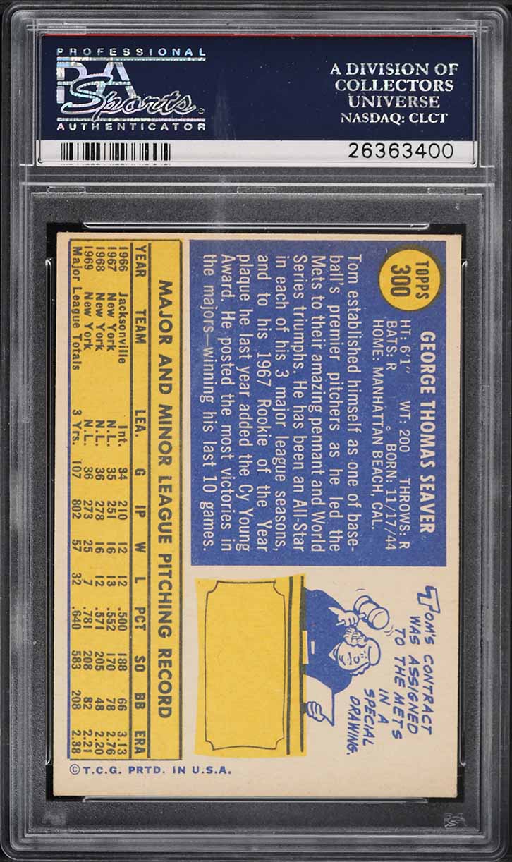 1970 Topps Tom Seaver #300 PSA 6 EXMT
