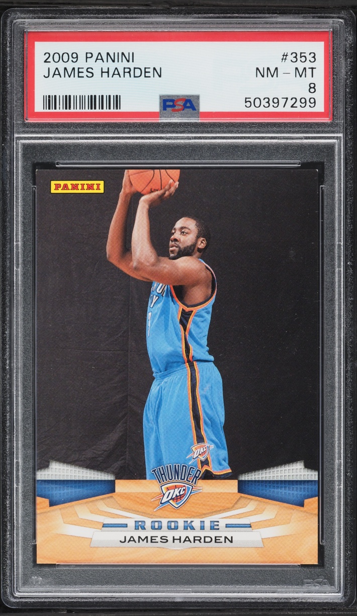 2009 Panini Basketball James Harden ROOKIE #353 PSA 8 NM-MT