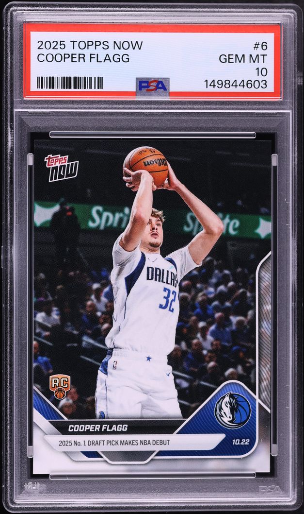 2025 Topps Now Cooper Flagg ROOKIE #6 PSA 10 GEM MINT