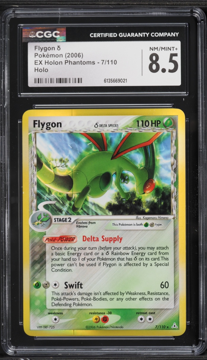 2006 Pokemon EX Holon Phantoms Holo Flygon #7 CGC 8.5 NM-MT+