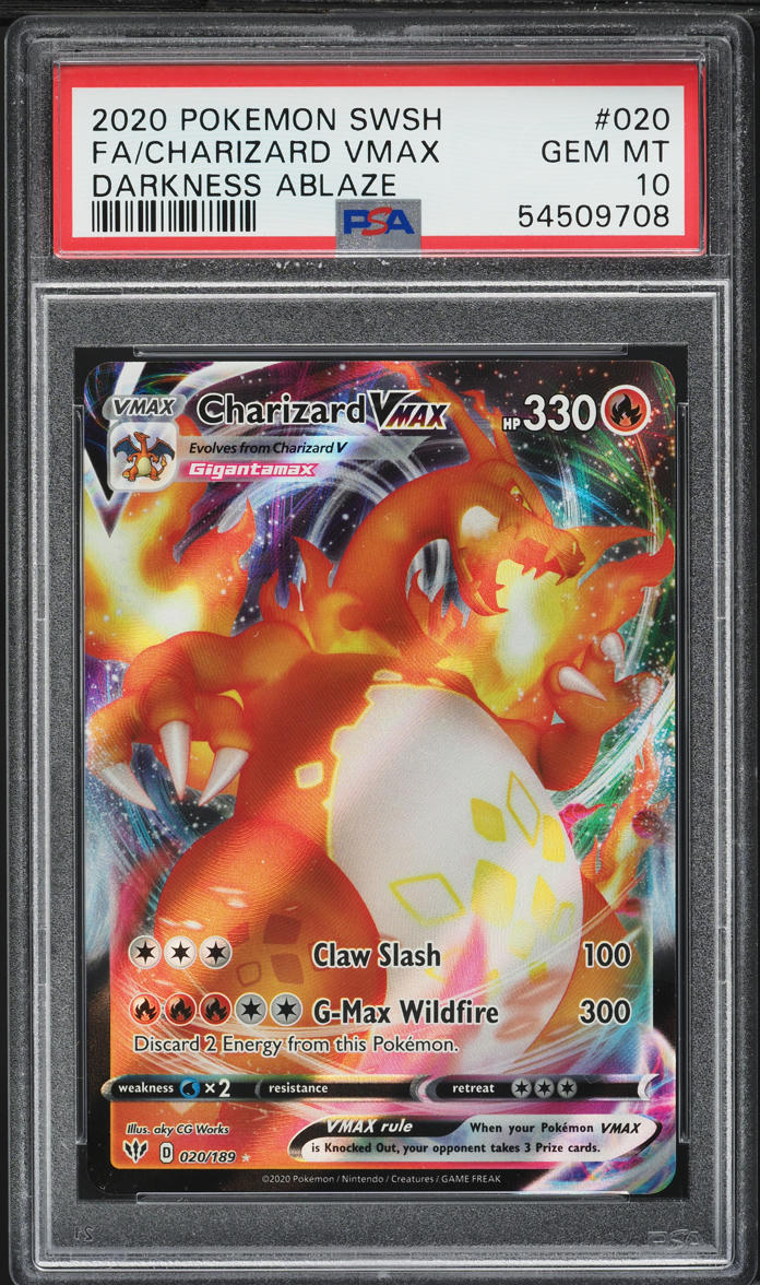 2020 Pokemon Sword & Shield Darkness Ablaze Charizard VMAX #20 PSA 10 GEM MINT