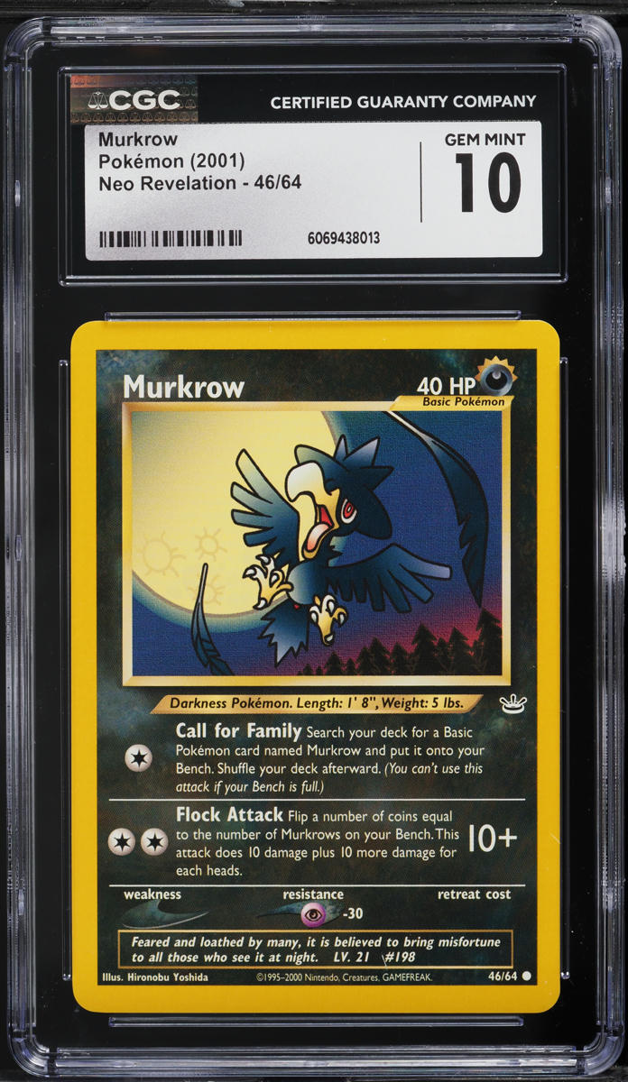 2001 Pokemon Neo Revelation Murkrow #46 CGC 10 GEM MINT